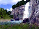 Majestic waterfall in full 3D